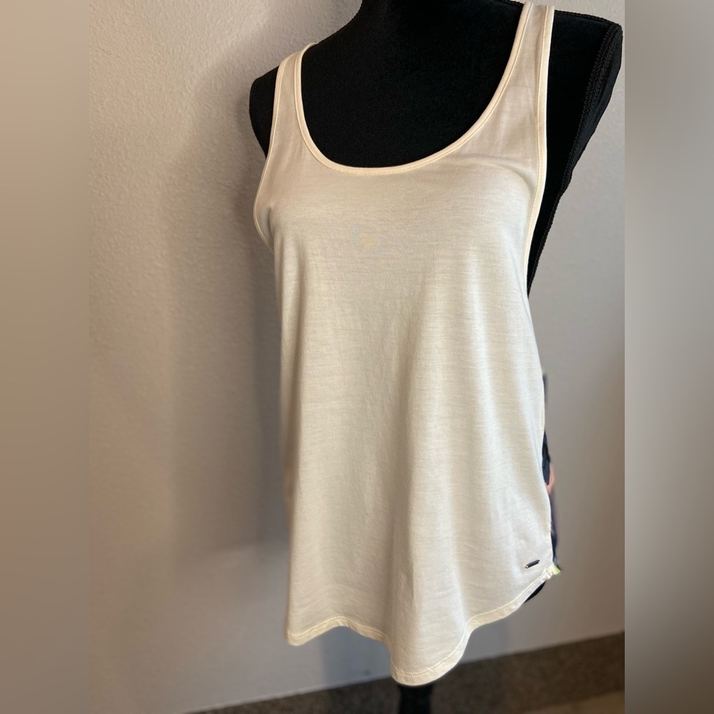 Volcom~NWT~Genuine Racerback Tank Top~Printed Back~High-Low Hem~Size S/P/10 - Picture 6 of 14